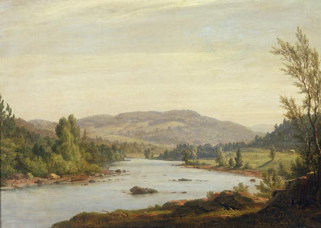 Detail of Landscape with River, 1849 by Sanford Robinson Gifford