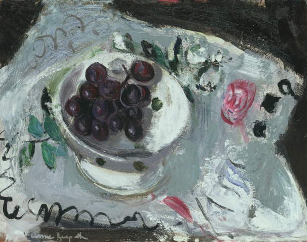 Detail of Dish of Grapes, c.1957 by Anne Redpath