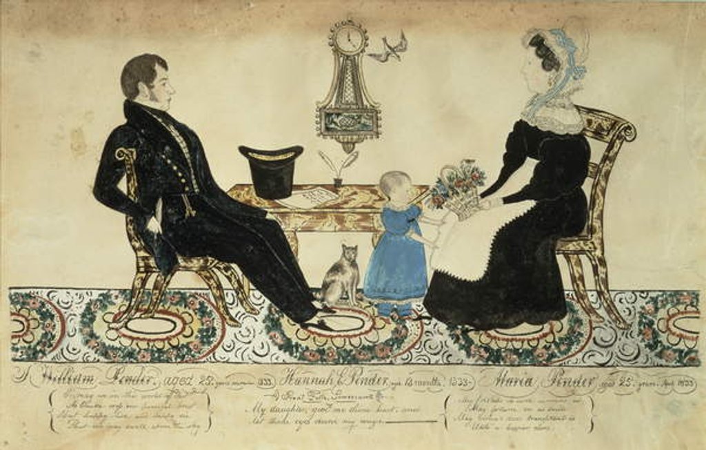 Detail of William Pender Family, 1833 by Joseph Hilliard Davis