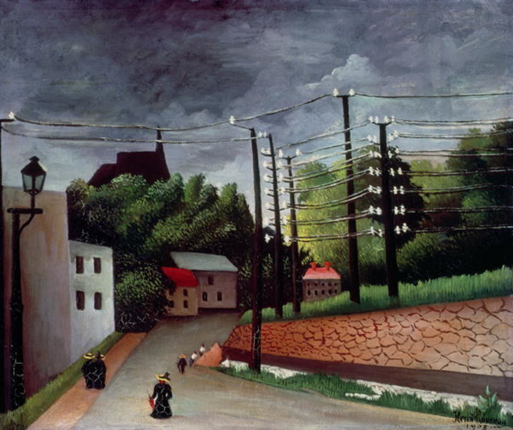 Detail of View of Malakoff, Hauts-de-Seine, 1908 by Henri J.F. Rousseau