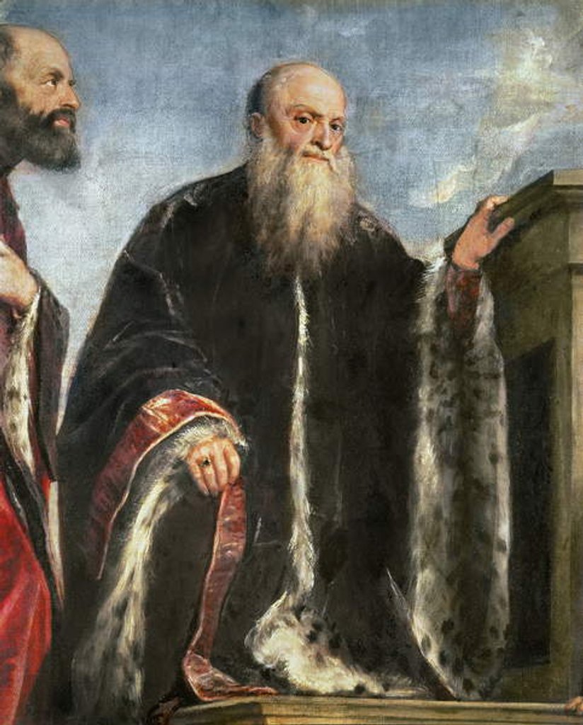 Detail of The Vendramin Family, detail of Gabriel Vendramin 1543-47 by Titian (c.1488-1576)