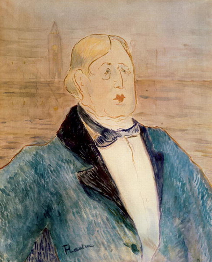 Detail of Portrait of Oscar Wilde, 1895 by Henri de Toulouse-Lautrec