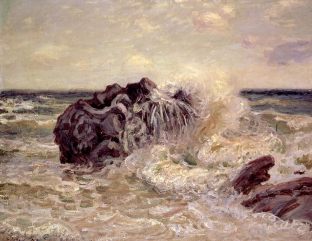 Detail of The Wave, Lady's Cove, Langland Bay, 1897 by Alfred Sisley