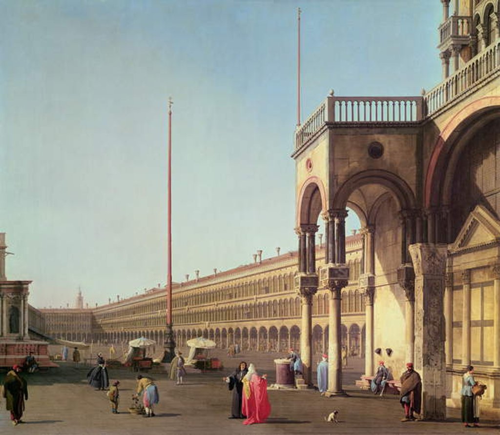 Detail of Piazza di San Marco by Canaletto