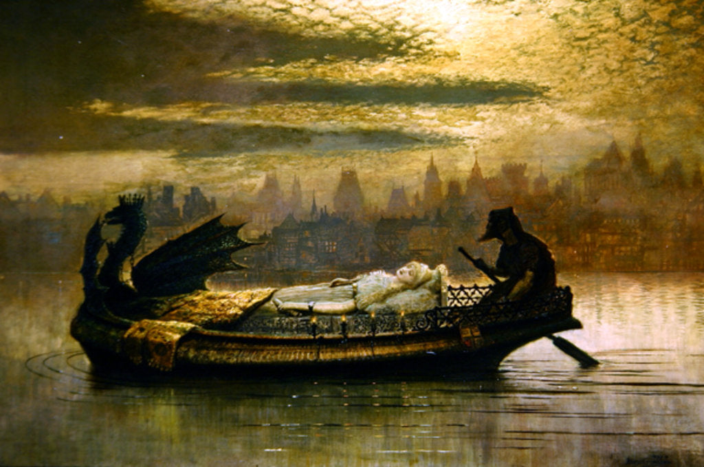 Detail of Elaine, 1877 by John Atkinson Grimshaw