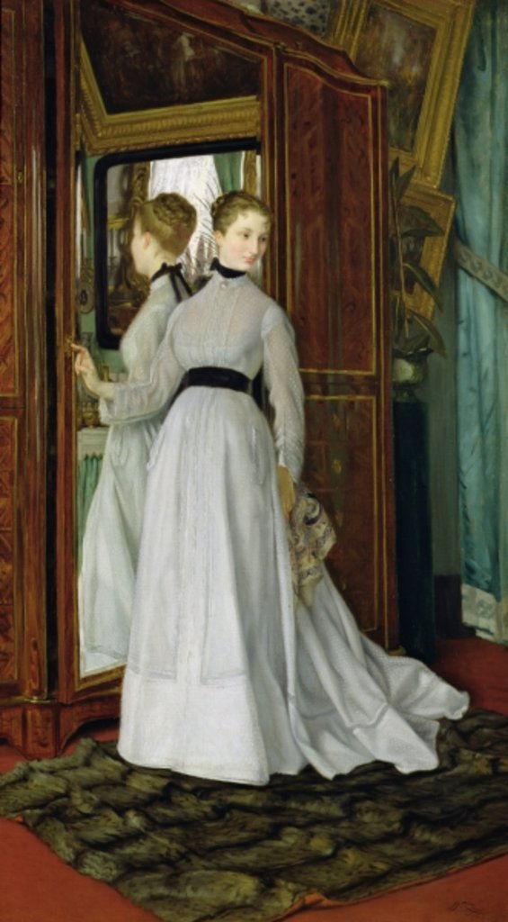 Detail of L'Armoire, 1867 by James Jacques Joseph Tissot