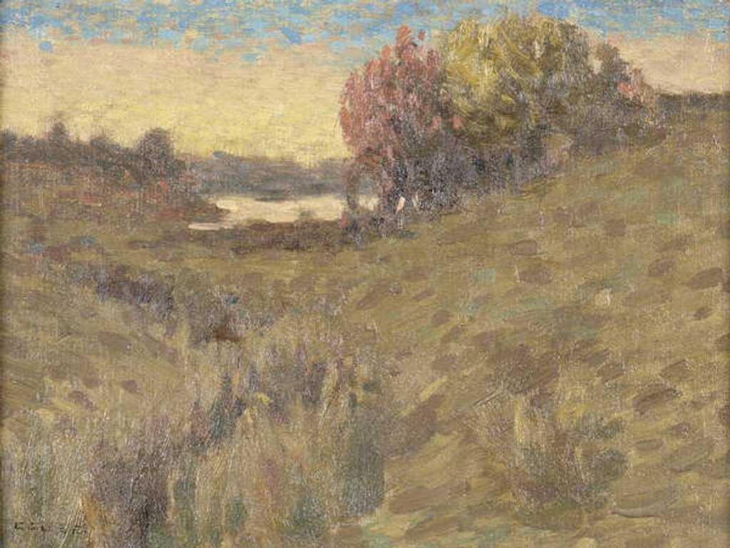 Detail of Northwest Landscape with Lake by Eanger Irving Couse