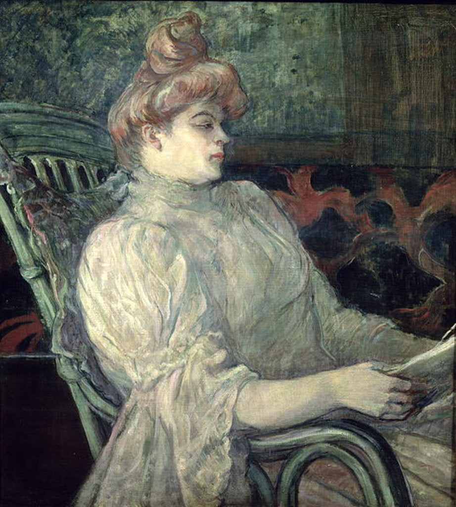 Detail of Woman Reading by Henri de Toulouse-Lautrec