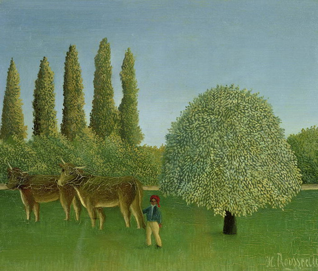 Detail of In the Fields, 1910 by Henri J.F. Rousseau