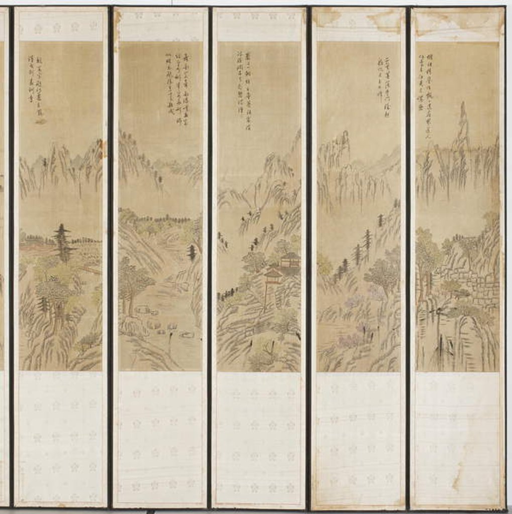 Detail of Landscape Scenes, Choson dynasty by School Korean