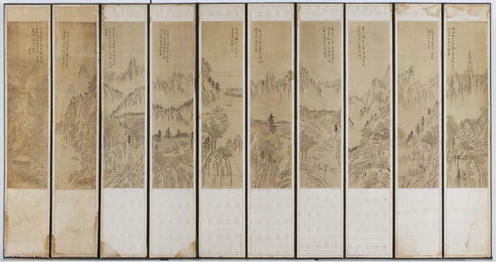 Detail of Landscape Scenes, Choson dynasty by School Korean