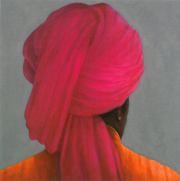 Detail of Pink Turban by Lincoln Seligman