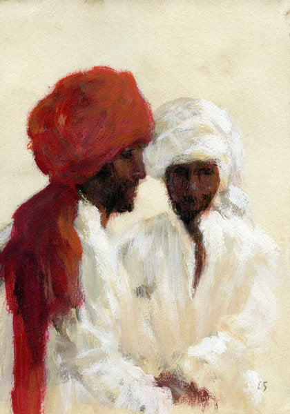 Detail of Two Imams by Lincoln Seligman