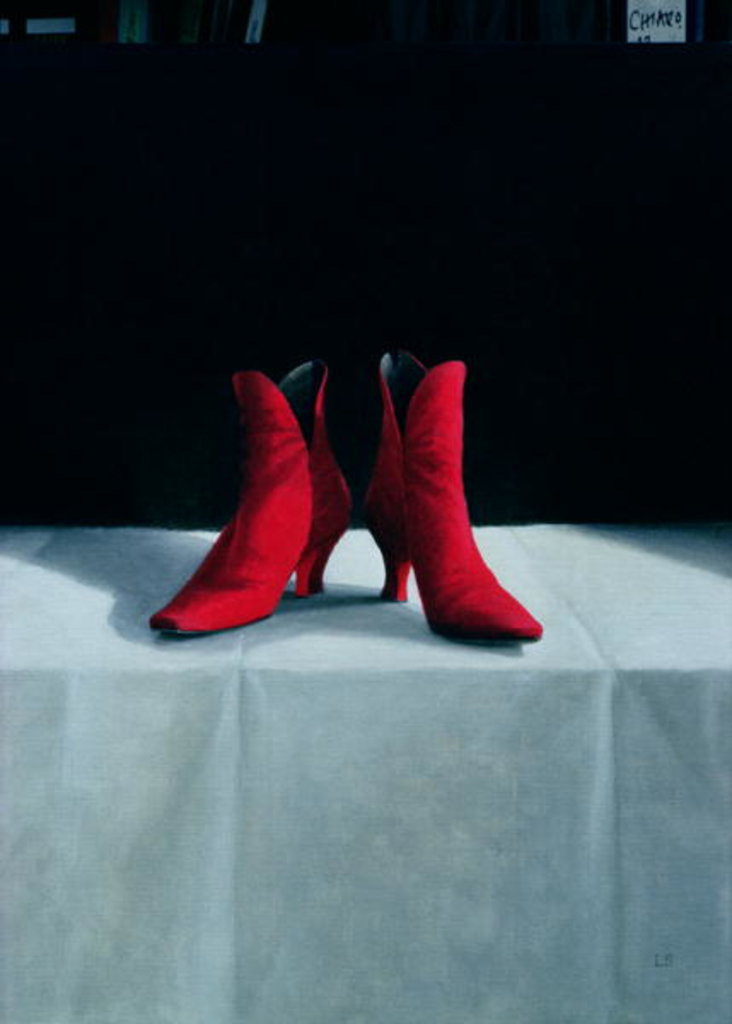 Detail of Red Boots, 1995 by Lincoln Seligman