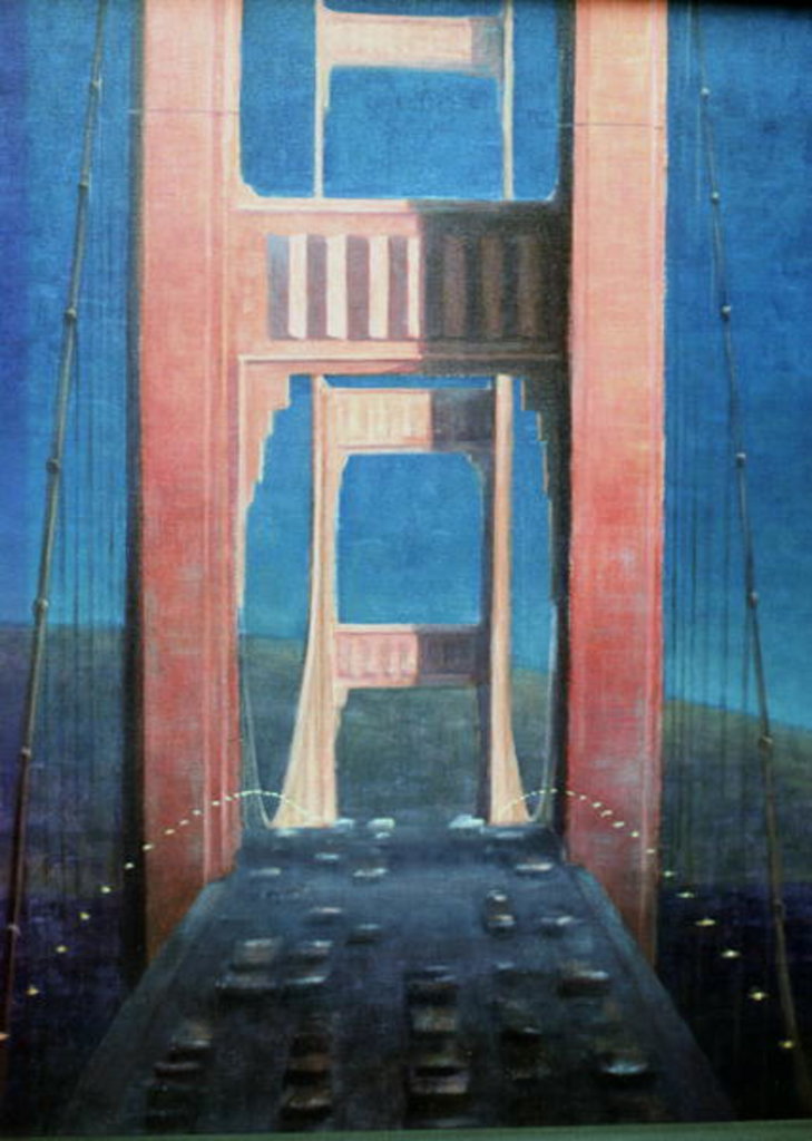 Detail of The Golden Gate Bridge, 1992 by Lincoln Seligman