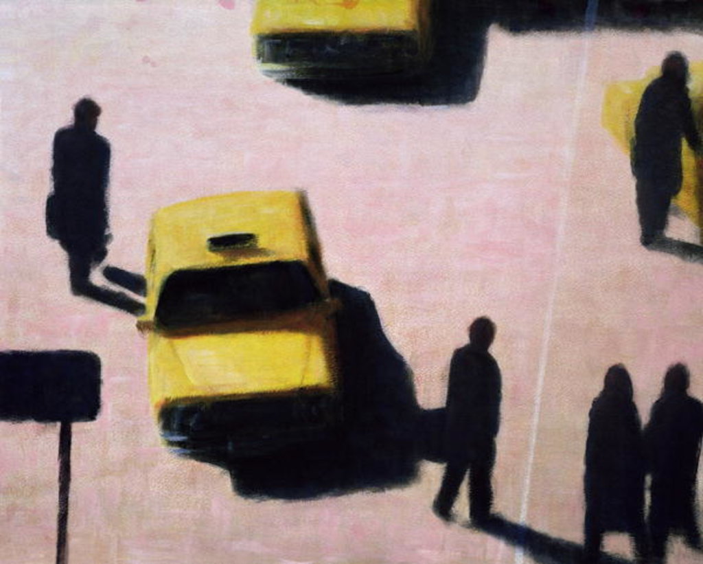 Detail of New York Taxis, 1990 by Lincoln Seligman