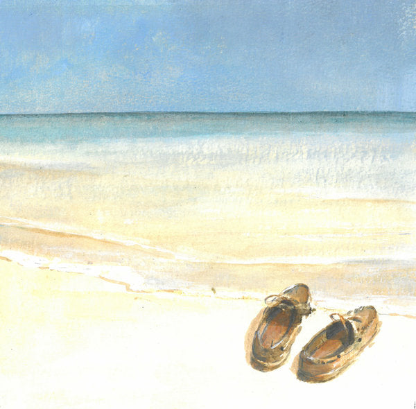 Detail of Beach Shoes, 2015 by Lincoln Seligman