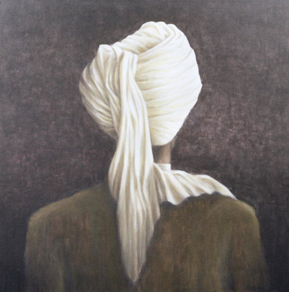 Detail of White turban, 2005 by Lincoln Seligman