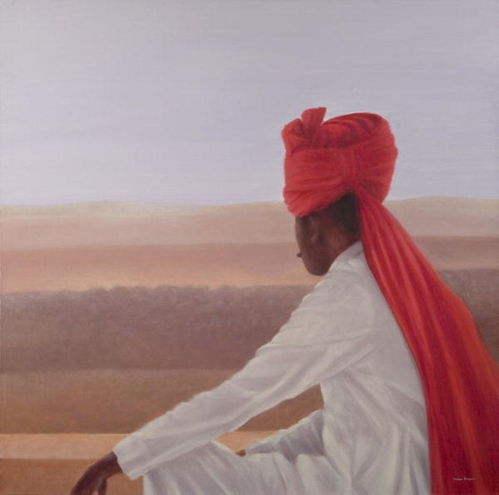 Detail of Palace Guard, Jaipur by Lincoln Seligman