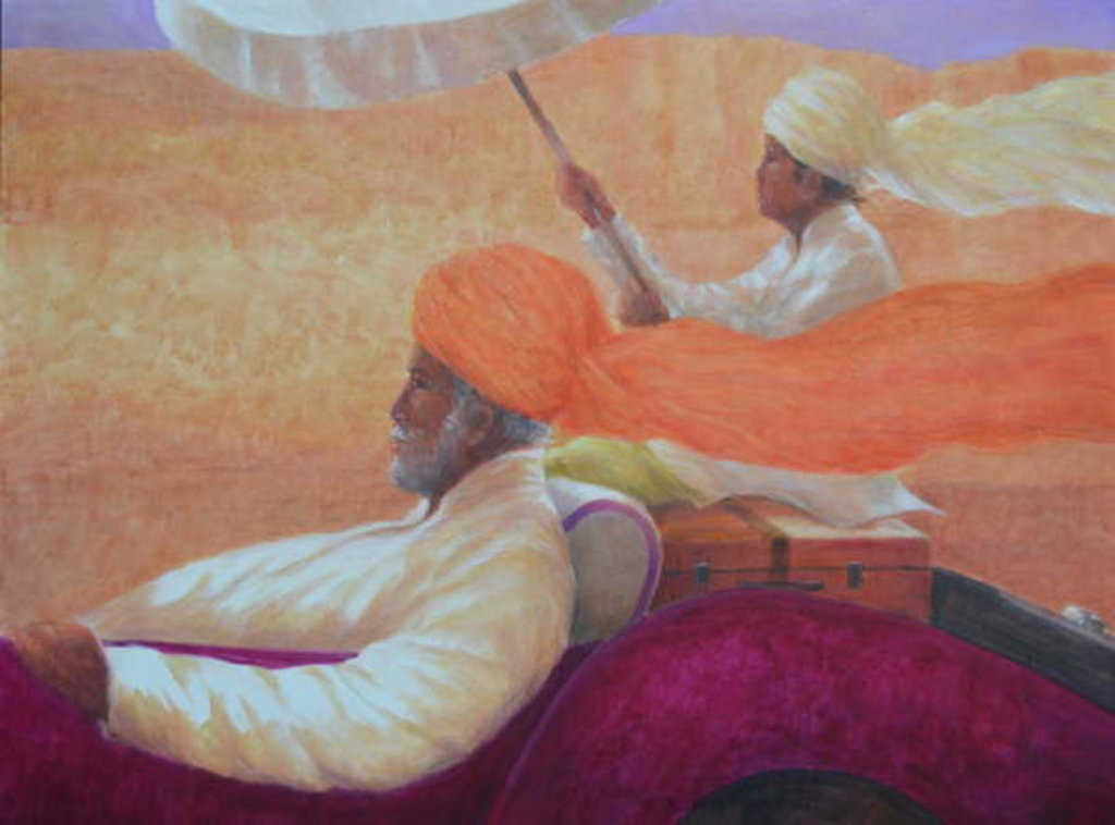 Detail of Maharaja and Umbrella by Lincoln Seligman