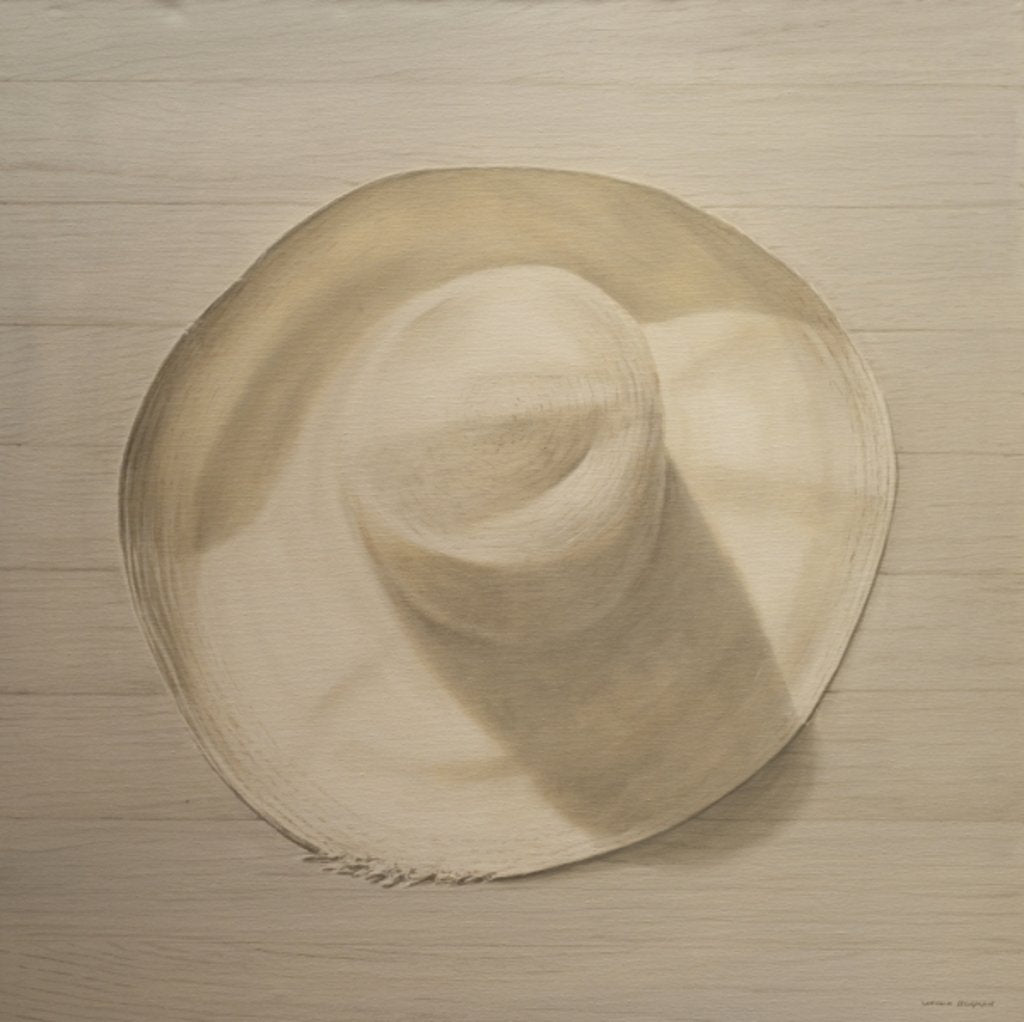 Detail of Travelling Hat on Dusty Table, 2010 by Lincoln Seligman