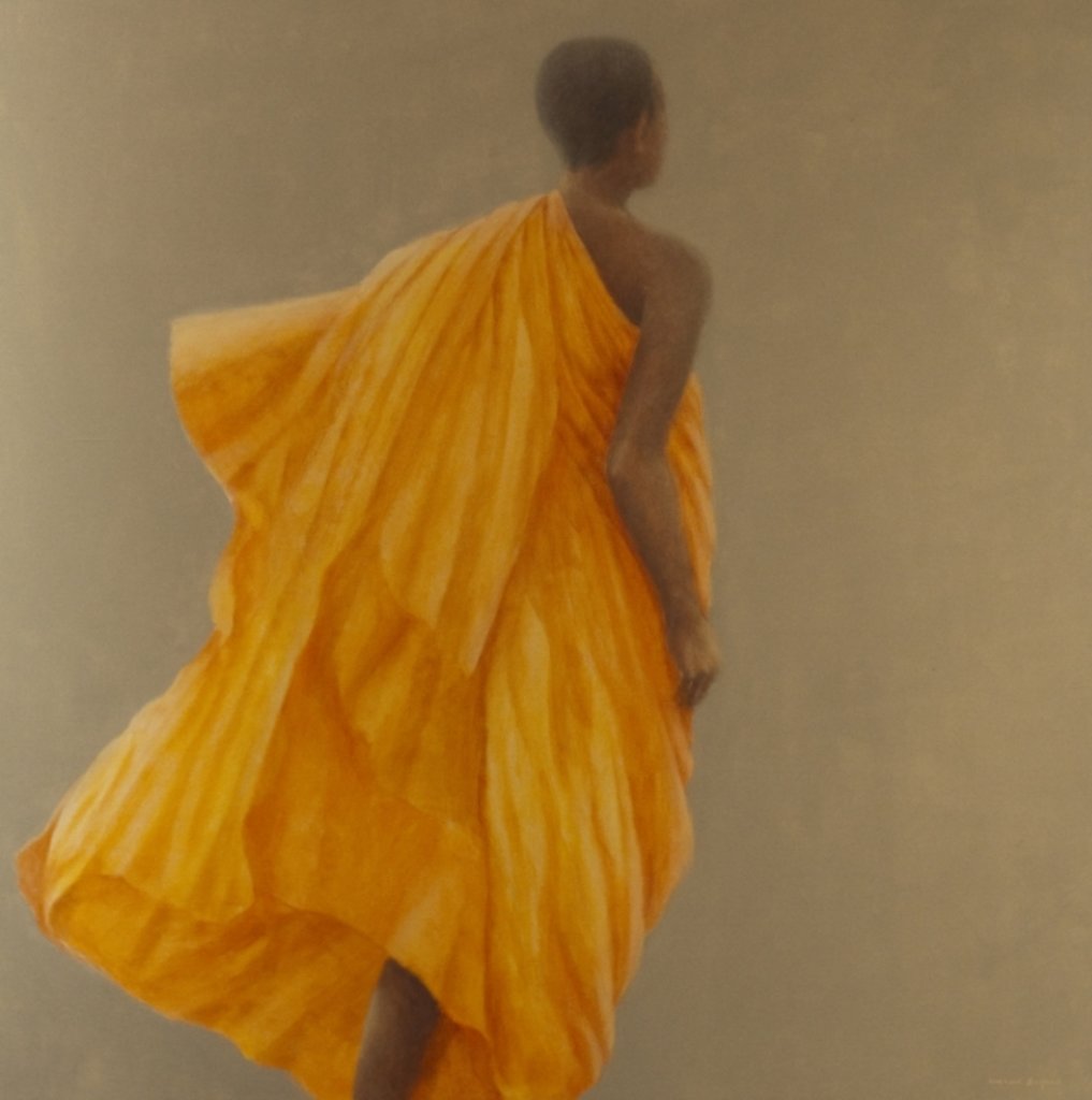 Detail of Young Monk Sri Lanka, 2010 by Lincoln Seligman