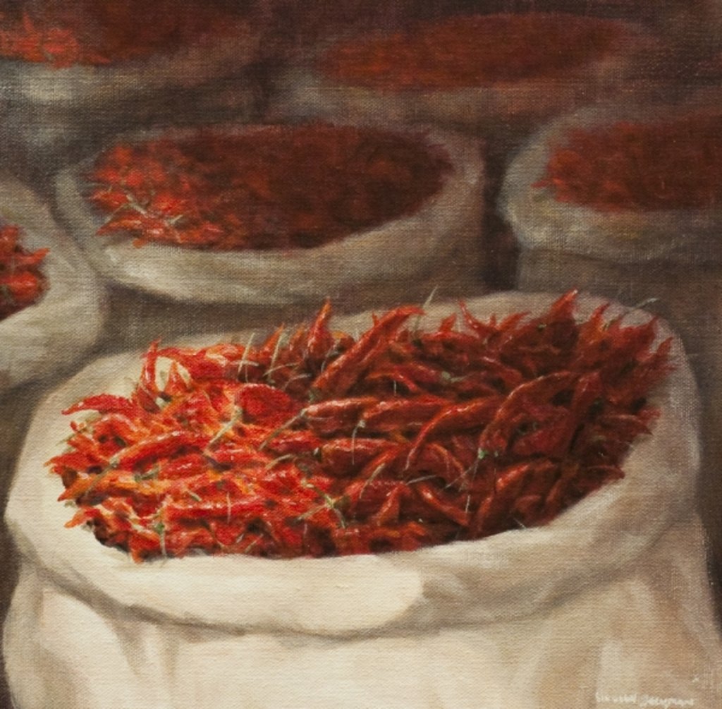 Detail of Chillis, 2010 by Lincoln Seligman