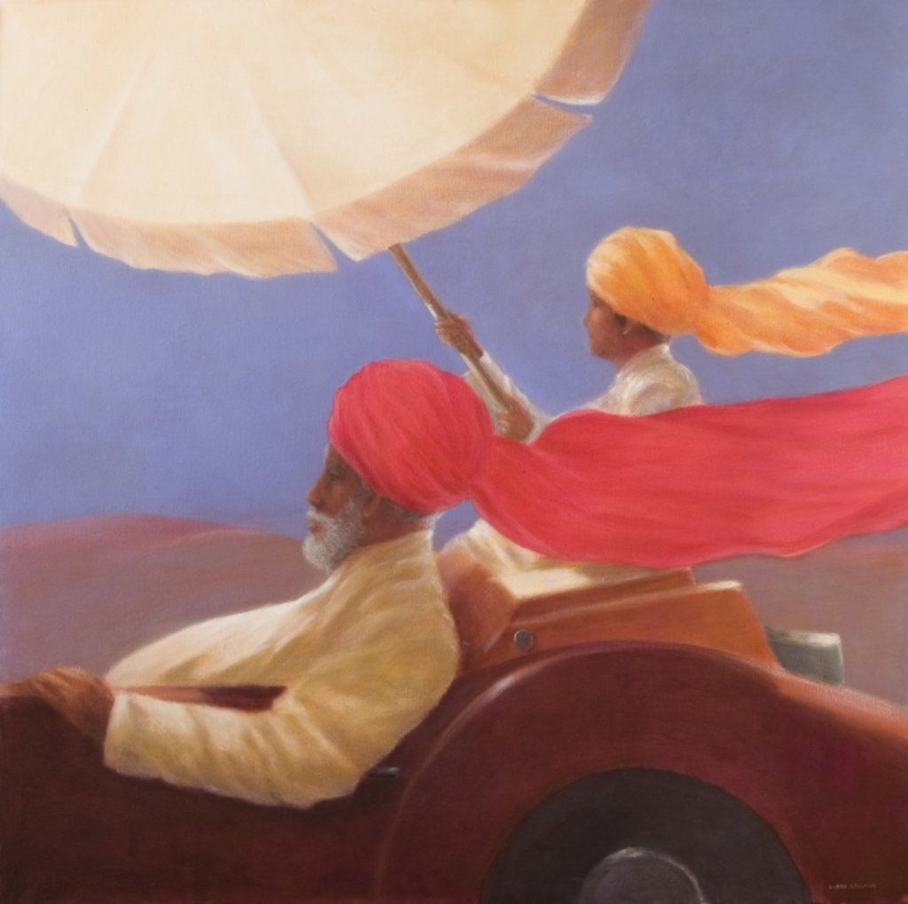 Detail of Maharaja at Speed, 2010 by Lincoln Seligman