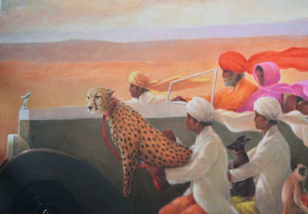 Detail of Hunting Party 1, 2019 by Lincoln Seligman