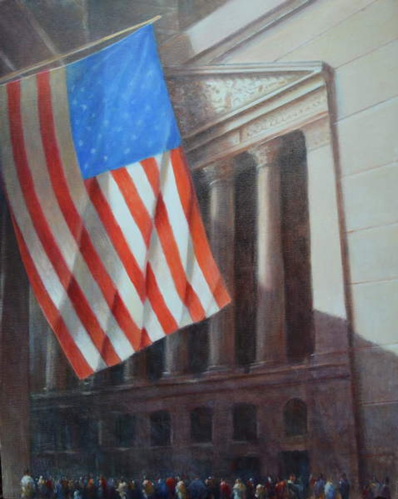 Detail of New York Stock Exchange, 2019 by Lincoln Seligman