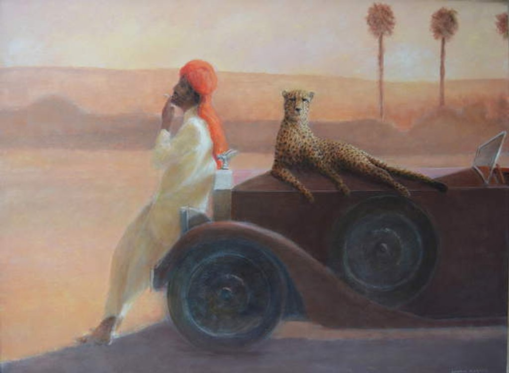 Detail of Cheetah on the Bonnet, 2019 by Lincoln Seligman