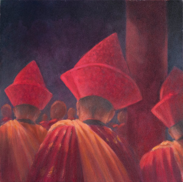 Detail of Buddhist Monks, Bhutan, 2012 by Lincoln Seligman