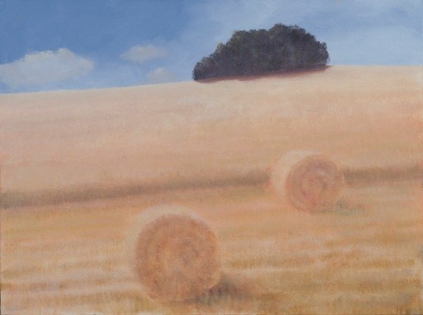 Detail of Two Hay Bales, 2012 by Lincoln Seligman