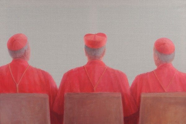 Detail of Three Cardinals II, 2012 by Lincoln Seligman