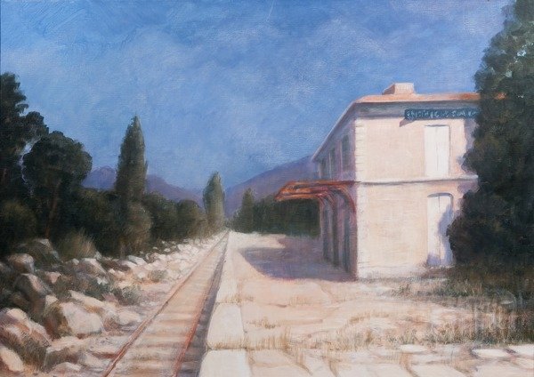 Detail of Rail station, Châteauneuf, 2012 by Lincoln Seligman