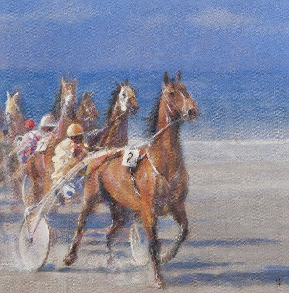 Detail of Trotting races, Lancieux, Brittany, 2014 by Lincoln Seligman