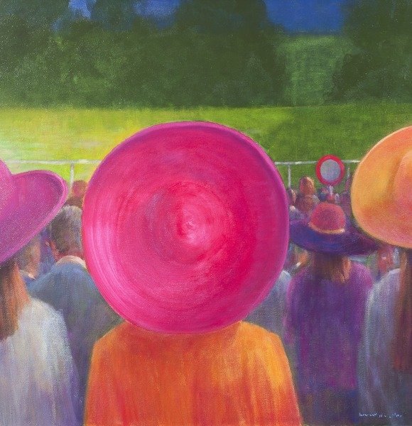 Detail of Finishing Post, Hats, 2014 by Lincoln Seligman