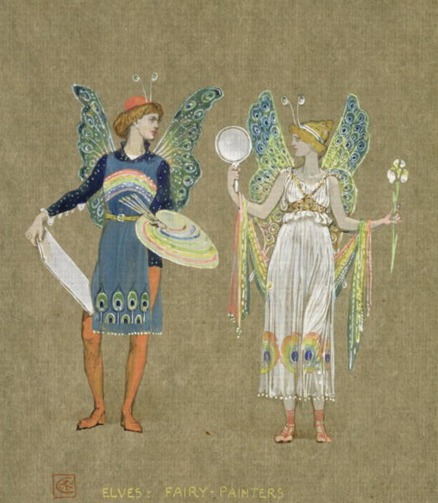 Detail of Elves and Fairy Painters by Walter Crane