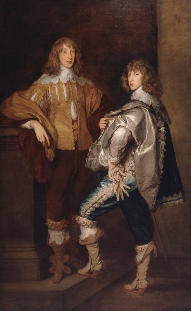 Detail of Lords John and Bernard Stuart, after Anthony van Dyck, c.1760-70 by Thomas Gainsborough