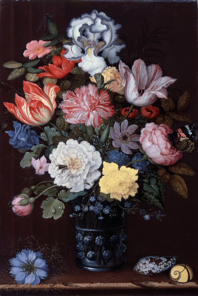 Detail of Floral Still Life with Shells, 1622 by Balthasar van der Ast