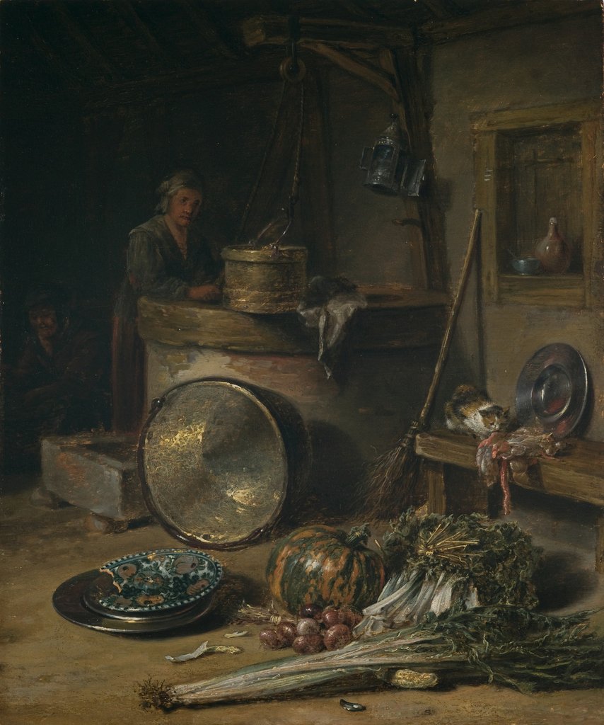 Detail of Peasant Interior with Woman at a Well, c.1642–43 by Willem Kalf