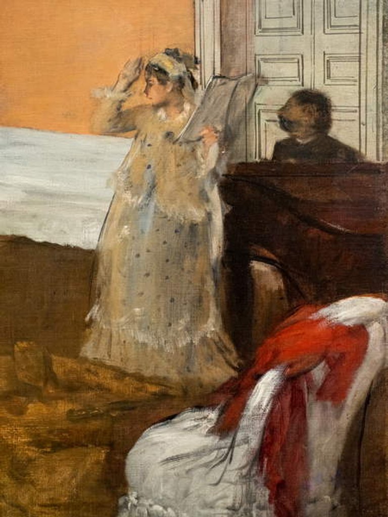 Detail of The Song Repetition. Around 1869 by Edgar Degas