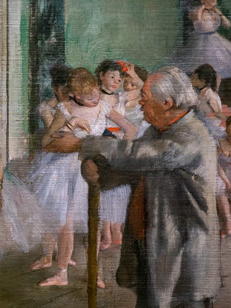 Detail of The dance class. Begins in 1873, ends in 1875-1876. by Edgar Degas