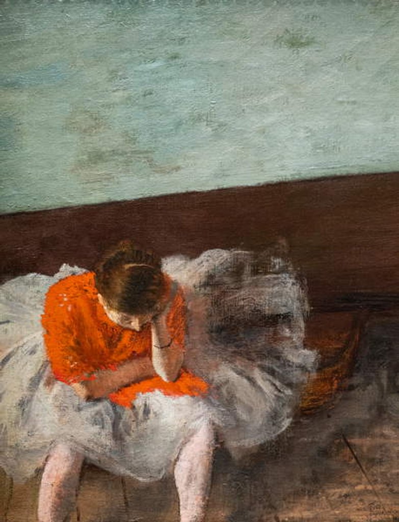 Detail of The Dance Lesson, detail, c.1879 by Edgar Degas