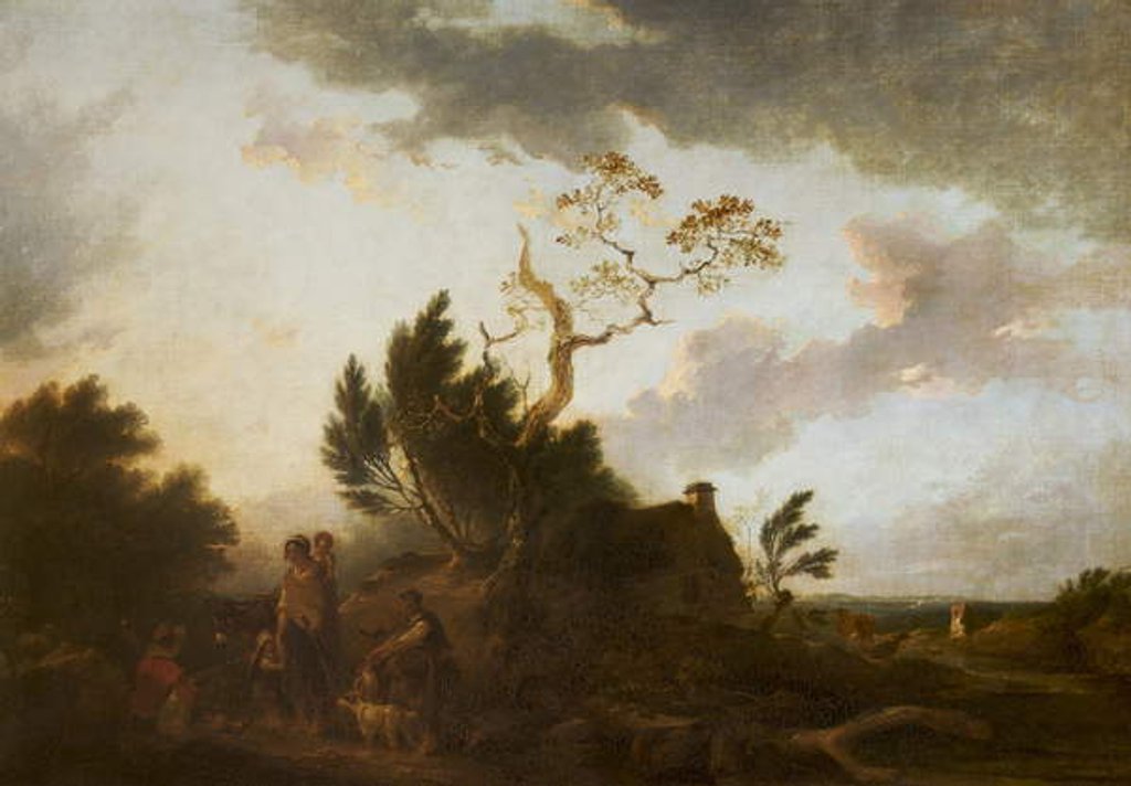 Detail of An Extensive Landscape with Gypsies by Francis Bourgeois