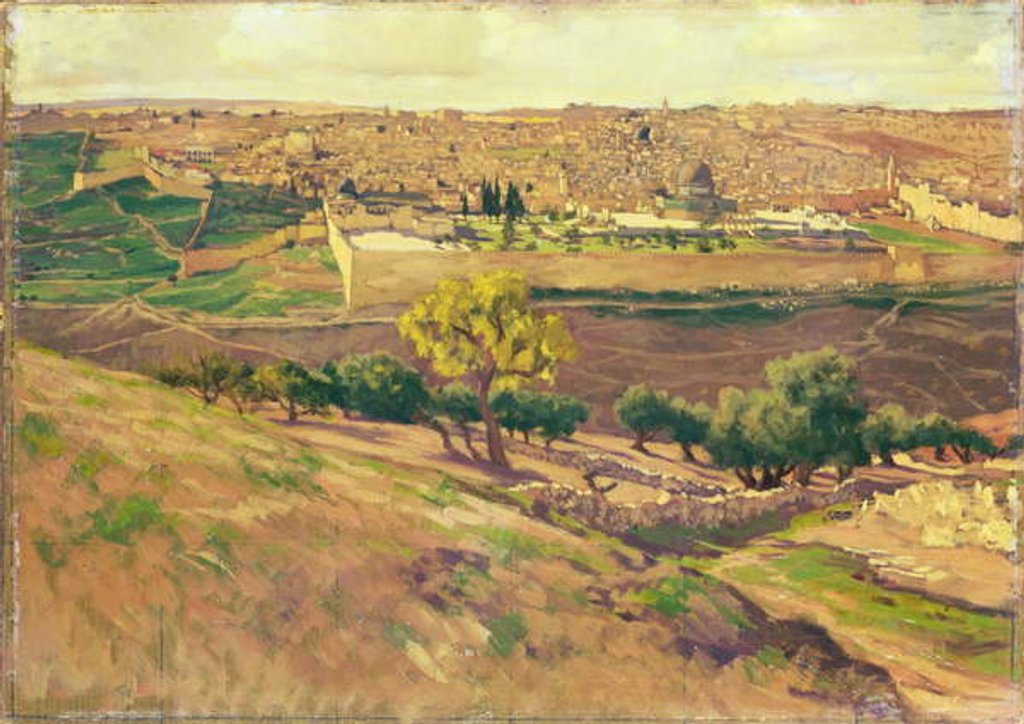 Detail of Jerusalem from the Mount of Olives, c.1886-96 by James Jacques Joseph Tissot