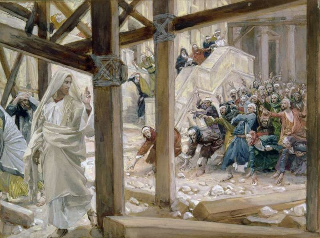 Detail of The Jews took up Stones to Cast at Him by James Jacques Joseph Tissot