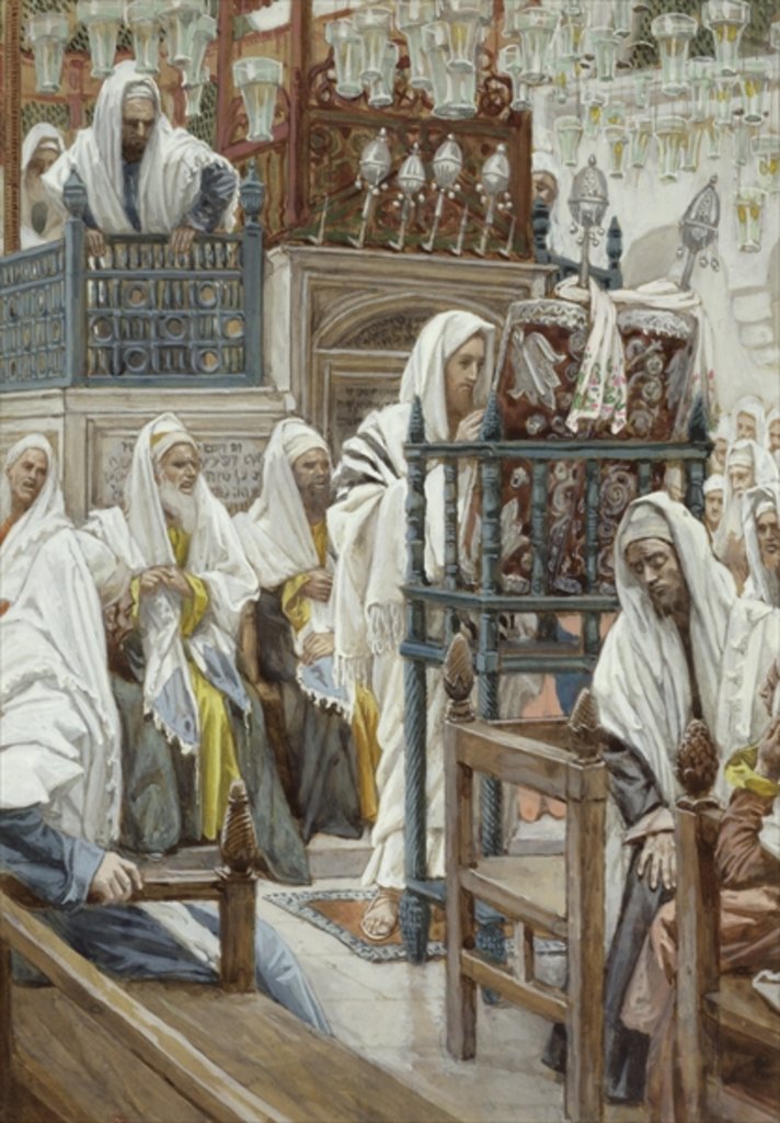 Detail of Jesus Unrolls the Book in the Synagogue by James Jacques Joseph Tissot