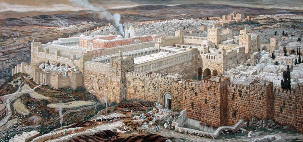 Detail of Jerusalem and the Temple of Herod in Our Lord's Time by James Jacques Joseph Tissot