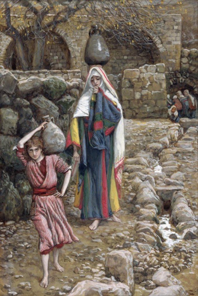 Detail of Jesus and His Mother at the Fountain by James Jacques Joseph Tissot